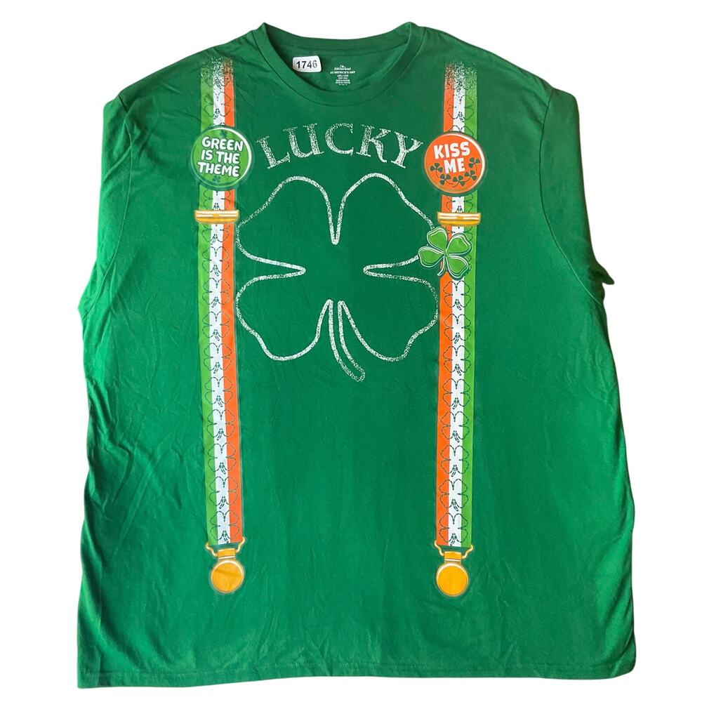 Celebrate! St Patrick’s Day Men’s Short Sleeve T-shirt Size 2XL (50-52), Green